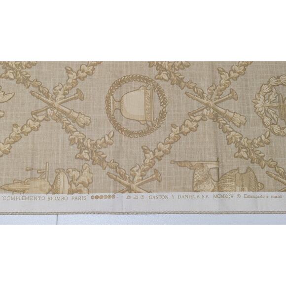 Vintage Gaston Y Daniela Complemento Biombo Paris Cotton & Linen Fabric Remnant - Picture 3 of 5